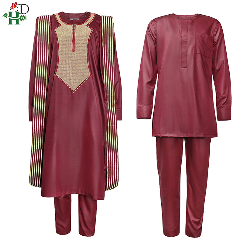 H&D African Agbada Suit For Me - Boubou Men Africa ulasan dan harga