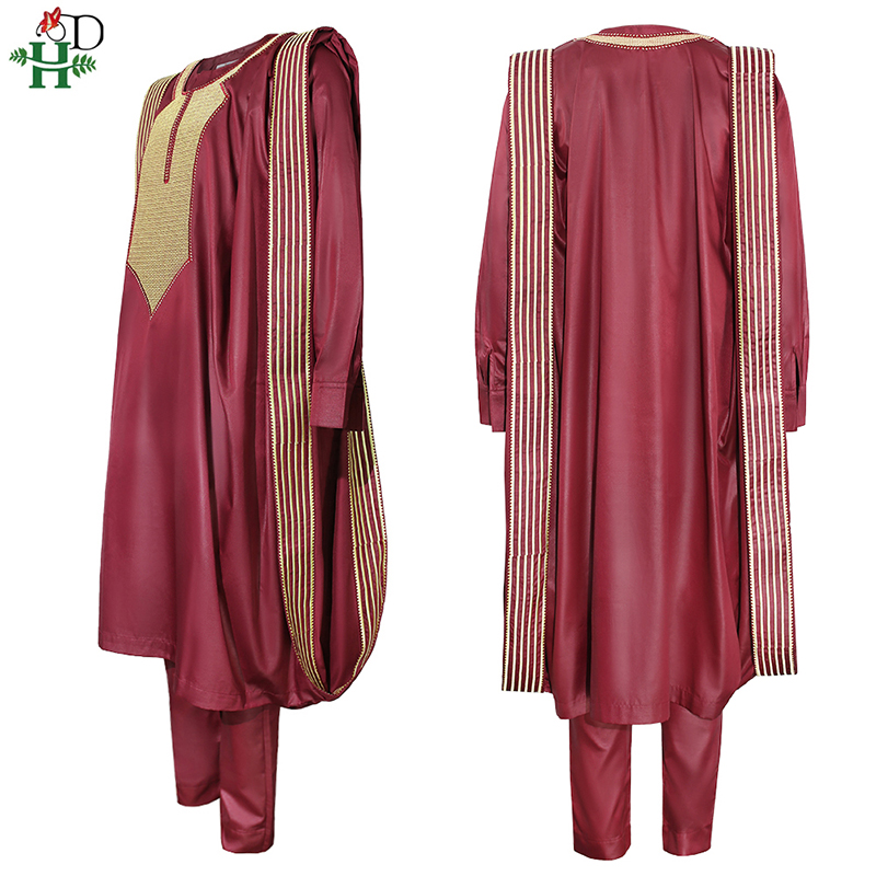 H&D African Agbada Suit For Me - Boubou Men Africa ulasan dan harga
