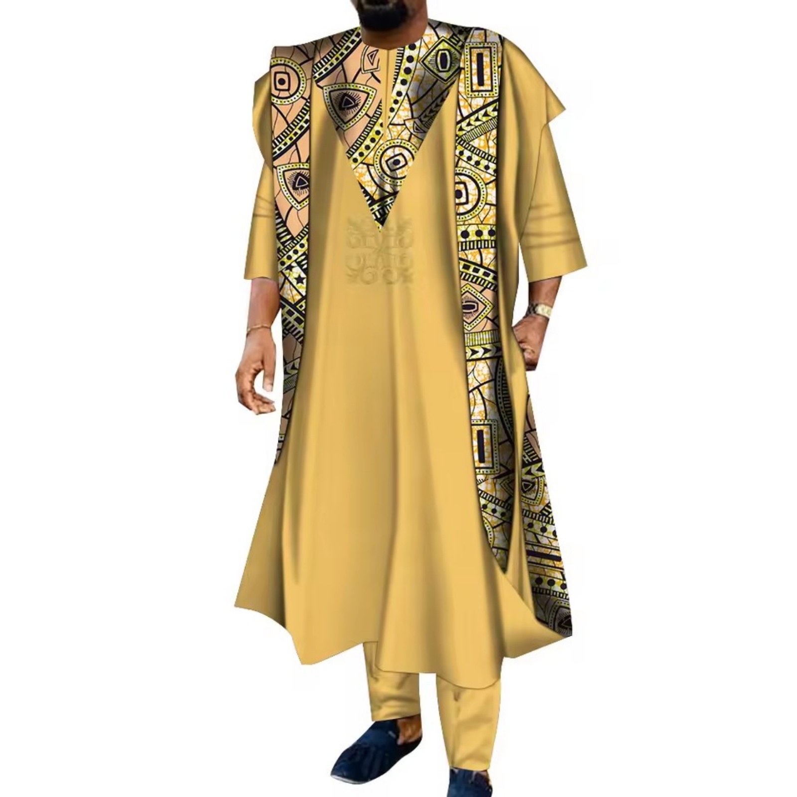 3 Piece African Embroidered Me - Boubou Men Africa ulasan dan harga