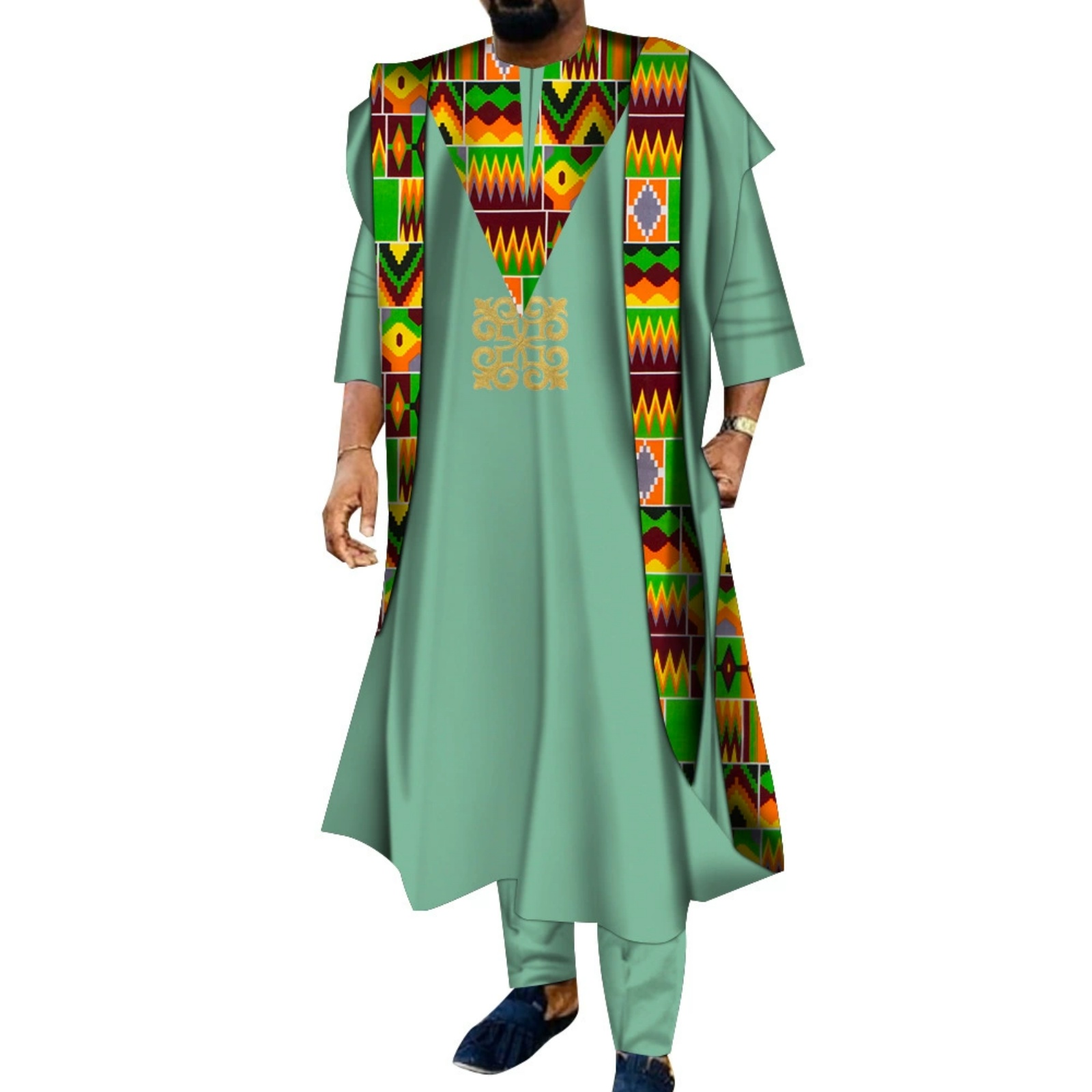 3 Piece African Embroidered Me - Boubou Men Africa ulasan dan harga