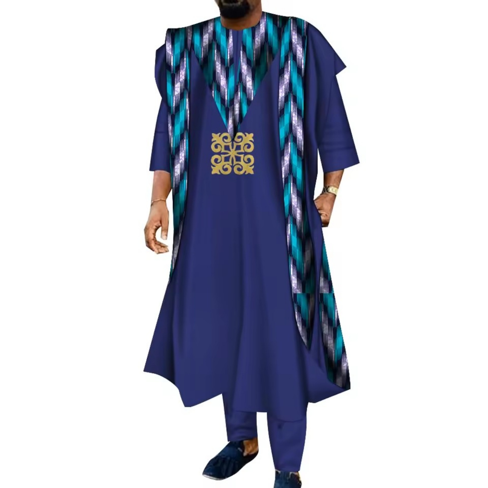 3 Piece African Embroidered Me - Boubou Men Africa ulasan dan harga