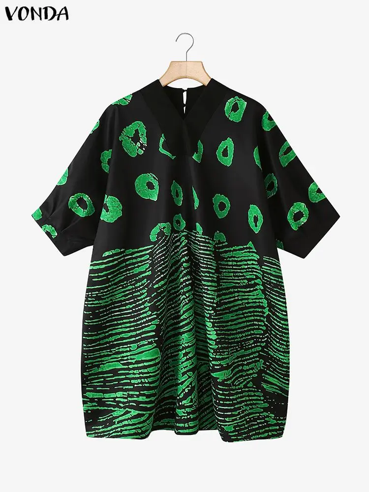 VONDA Plus Size Mini Dresses 5 - Ethnic Gown ulasan dan harga