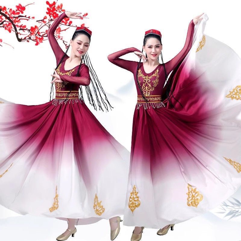 Uyghur Dance Costume Women Win - Ethnic Outfit ulasan dan harga