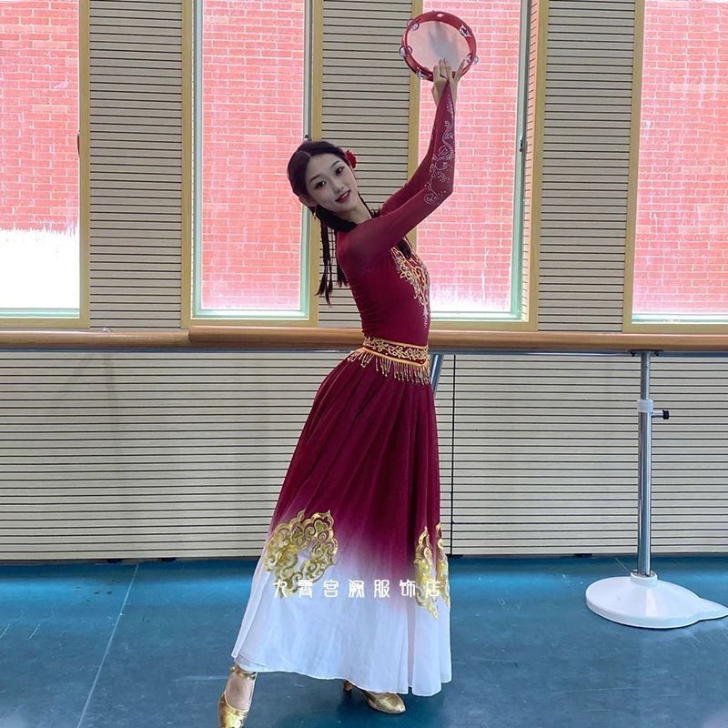 Uyghur Dance Costume Women Win - Ethnic Outfit ulasan dan harga
