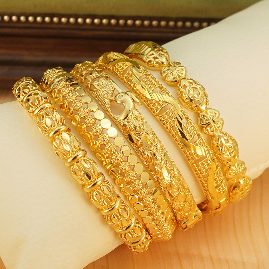 1Pcs Gold Tone Peacock Carved  - Ethnic Fashion In Dubai ulasan dan harga