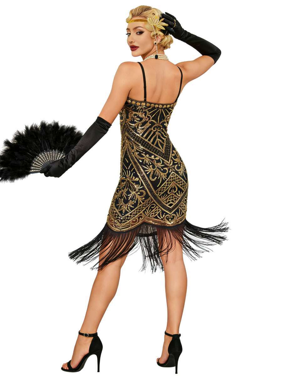 Gatsby Retro Party Dress Stage - Ethnic Gown ulasan dan harga
