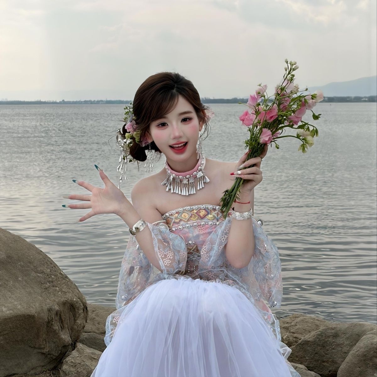 Pink Miao Ethnic Minority Cost - Ethnic Outfit ulasan dan harga