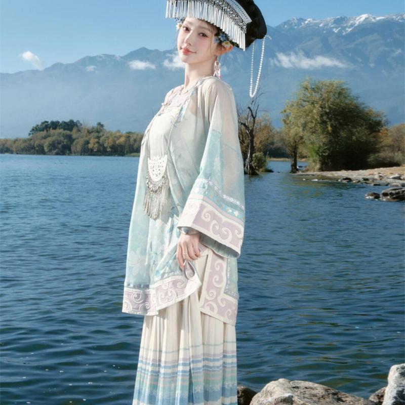 Blue Ethnic Minority Women's C - Ethnic Fashion Studio ulasan dan harga