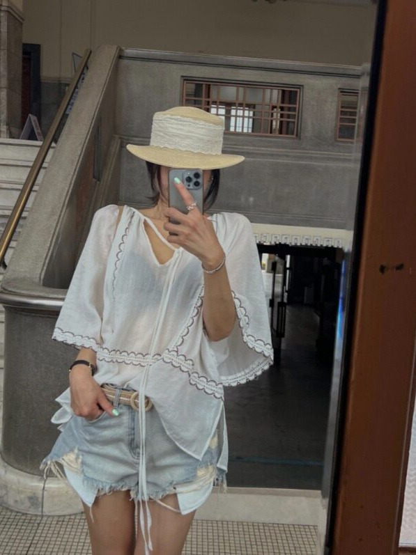 Korean Style Patchwork Lace-Up - Ethnic Fusion Fashion ulasan dan harga