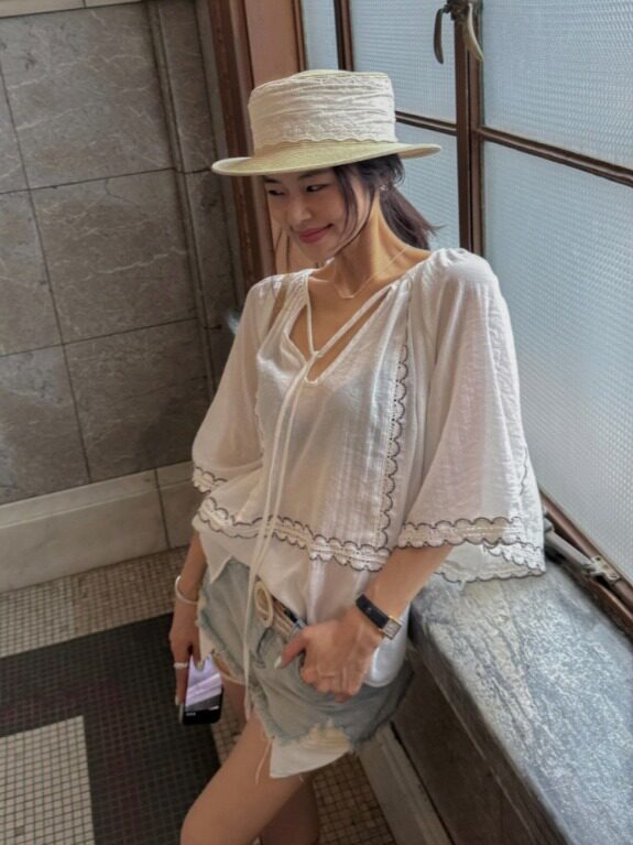 Korean Style Patchwork Lace-Up - Ethnic Fusion Fashion ulasan dan harga