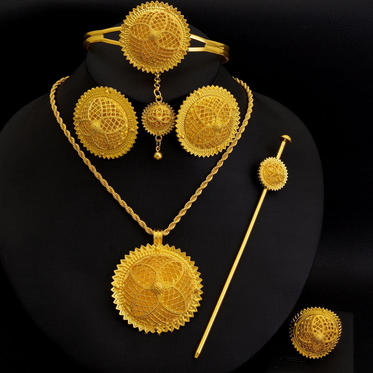 Africa Dubai Golden Color Jewe - Ethnic Fashion In Dubai ulasan dan harga